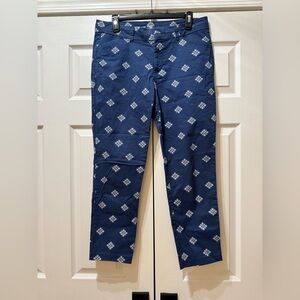 Khakis by Gap blue pants with white pattern - Sz 8 regular Slim City